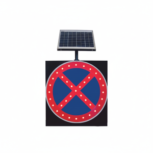 Señal de Seguridad de Prohibido Estacionar de 600 x 600 mm, con Energía Solar, de Aluminio, con LED - Product Image 2