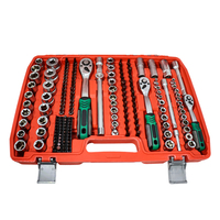 Juego de Llaves de Trinquete Bayley de 216 Piezas, Grado Industrial, Acero con Alto Contenido de Carbono, Accionamiento Manual, 72 Dientes, Estuche Rígido CR-V