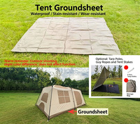 Meilleur rapport qualité-prix : Tente de sol pliable occultante, imperméable et anti-insectes, avec ailes pare-soleil, accessoires de camping, combo quatre saisons