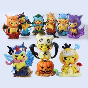 Figur Anime berkualitas tinggi tokoh aksi Pikachu mainan Monster cos cosplay untuk anak-anak Poke-mon boneka tokoh aksi