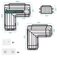 Étagère d'angle de douche magnétique en acier inoxydable, support mural en acier pour salle de bain, sans perçage, 30 cm
