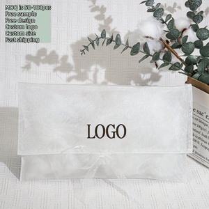 Pochette de luxe en <span class=keywords><strong>organza</strong></span> pour emballage cadeau avec logo personnalisé, idéale pour vêtements et foulards - Product Image 1
