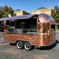 Camión de Comida Totalmente Equipado, Remolque de Comida Personalizado para Europa, Carrito Móvil para Té de Burbujas, Café, Hot Dogs, con Certificación CE y DOT