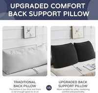Oreiller de soutien lombaire pour chaise de bureau et siège de voiture en mousse à mémoire de forme parfaitement équilibrée Coussin polyvalent pour le bas du dos