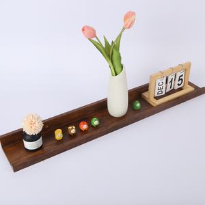 رفوف حائطية خشبية ممتدة، رف معلق على الحائط بتصميم بسيط، رفوف حائطية عائمة متعددة الوظائف مخصصة للمنزل - Product Image 4