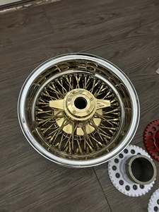Juego de Ruedas de Alambre Profundo de 13x7 con 72 y <span class=keywords><strong>100</strong></span> Radios, Solución con Adaptador para Autos Clásicos Lowrider, Uso en Exhibiciones y Calle - Product Image 2