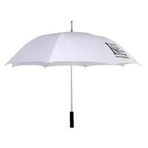 Ombrello bianco dritto da pioggia per il regalo con stampa personalizzata automatica del prodotto da 27 pollici