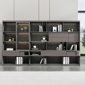 Meuble de bureau en bois de luxe personnalisé, classeur à panneaux, rangement moderne multifonctionnel convertible pour bureau à domicile et école - Product Image 1