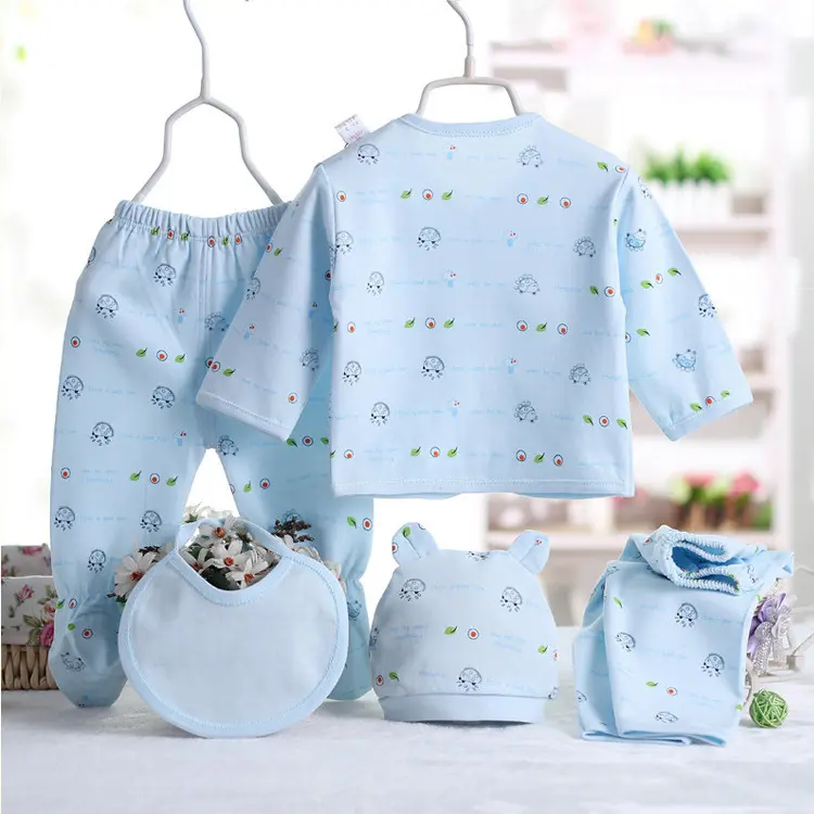 5pcs trẻ sơ sinh 0-3M chàng trai cô gái Romper mùa đông trang phục bé Playsuit bộ trang phục