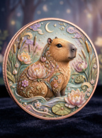 Pièce de monnaie en cuivre pur 999 de 5 oz, série animale en relief colorée UV, édition collector 3D haute définition