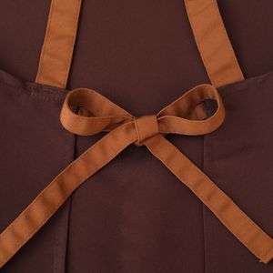 Personalizado Mujeres Hombres Unisex Promocional Marrón 100% Lona Uniforme Impermeable Cocina Delantales - Product Image 4