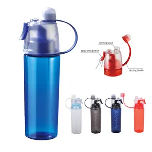 BPA Free Custom Logo Kunststoff Tritan Spray Sport Trinkwasser flasche mit auslaufs icherem Silikon