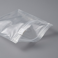 Sacs en plastique refermables anti-poussière avec fermeture coulissante, pochette CPE translucide mate avec fermeture éclair pour accessoires vestimentaires