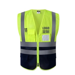 سترة عاكسة لسلامة HBC عاكس للمقطورة بدلات العمل للسلامة Chaleco زي صناعي سترة السلامة - Product Image 1