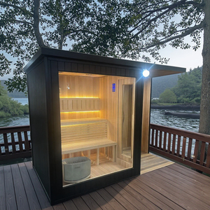 Sauna en <span class=keywords><strong>bois</strong></span> de qualité haut de gamme Sauna de <span class=keywords><strong>jardin</strong></span> <span class=keywords><strong>Douche</strong></span> 4-6 personnes - Product Image 1
