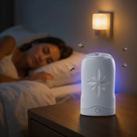 Piège à insectes volants électrique avec lumière LED UV et plaques de colle remplaçables et attrape-moustiques