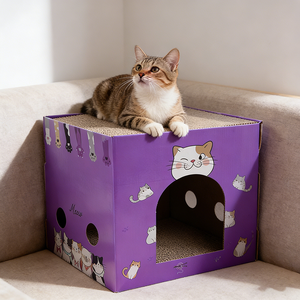 Tana per Gatti Riciclabile all'Ingrosso - Superficie <span class=keywords><strong>di</strong></span> Graffiatura Bilaterale che Prolunga la Durata del Prodotto per <span class=keywords><strong>Rivenditori</strong></span> - Product Image 1