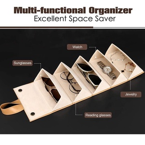 Étui à <span class=keywords><strong>lunettes</strong></span> portable pliable, <span class=keywords><strong>porte</strong></span>-<span class=keywords><strong>lunettes</strong></span> à 5 emplacements, étui de voyage pour <span class=keywords><strong>lunettes</strong></span>, organisateur de <span class=keywords><strong>lunettes</strong></span> de soleil, boîte de rangement - Product Image 6