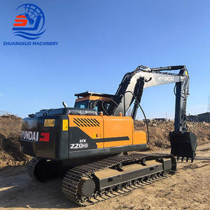 Excavadora de cadenas Hyundai HX220HD usada de 22 toneladas para trabajo pesado, 6730 mm de profundidad de excavación, excavadora hidráulica para minería y construcción - Product Image 2