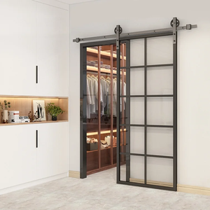 شرفة داخلية بدون إطار ، باب مكتبي زجاجي عازل للصوت من سبائك الألومنيوم المنزلقة - Product Image 3