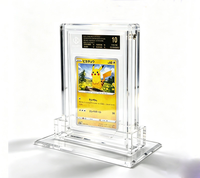 Boîtier de protection en acrylique transparent résistant aux UV avec couvercle magnétique de 12 mm d'épaisseur pour cartes gradées PSA BGS avec support en acrylique