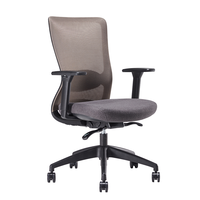 Chaise de bureau ergonomique pivotante à dossier moyen KOHO avec accoudoirs réglables pour projets d'approvisionnement en chaises de bureau