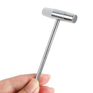 Mini marteau double usage pour la réparation de montres, marteau de réglage en métal fait main avec embout en caoutchouc, modèle miniature - Product Image 1