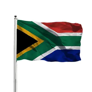 Gratis Monster Promotie Double Side Custom Size 100% Polyester Verkiezing Nationale Zuid-afrikaanse Vlag