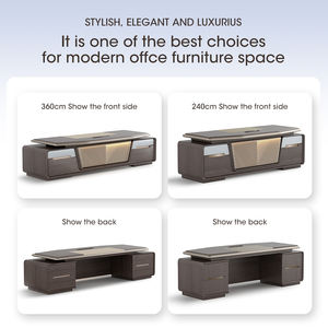 Scrivania Direzionale a L in Legno di Lusso, Moderna, Ecologica e Resistente, su Misura - Product Image 4