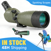 Telescopio Terrestre Impermeable FMC 20-60x60 para Observación de Aves, Caza, Viajes, Playa, Senderismo y Excursionismo