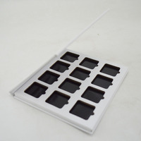 Emballage de Palette de maquillage vide, magnétique, 12 trous, personnalisé, en papier, emballage de Palette d'ombre à paupières avec miroir