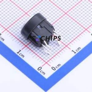 TM-001-D1-04 Tactile Switch Through hole Component (THT),6x6mm Switch Single Pole Single Throw Round Button 2.6N Through Hole - Product Image 2