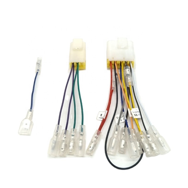 Auto OEM 6Pin 10Pin Adapter Audio Install Cable Complete Wiring Harness With Bullet Terminals for Nissans Car
