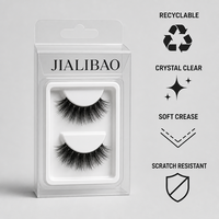 Boîte d'emballage pliable en plastique PET transparent à pli souple, personnalisée en usine, pour produits de beauté et maquillage