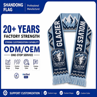 Écharpe de supporter personnalisée en polyester, imprimée par transfert thermique haute définition, pour événements sportifs