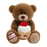 Ours en peluche super doux et extra large, compagnon pour enfants, cadeau d'anniversaire - Option Saint-Valentin, en maille plastique brodée