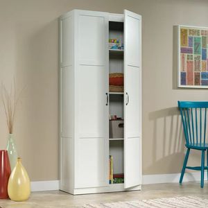 Armoire simple en bois blanc pour enfants, armoire à vêtements en bois massif à double <span class=keywords><strong>porte</strong></span> pour chambre à coucher - Product Image 1