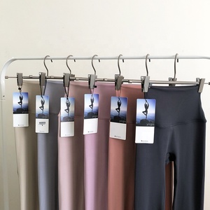 Lulu Solid Color Knit 4 Way Stretch 75 Nylon 25 <strong>Spandex</strong> Jersey Fabric Swimwear Yoga Pants Sportswear Leggings - Product Image 5