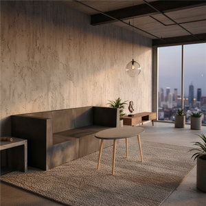 Meubles de salon en fibre de béton vintage minimaliste, très vendus, pour l'intérieur et l'extérieur - Product Image 2