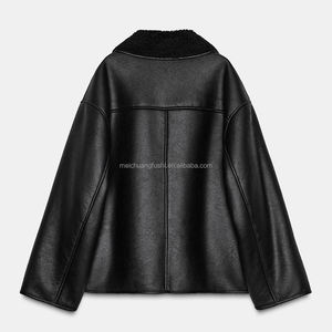 Giacca Reversibile in Pile e Pelle Personalizzata per l'Inverno, Fodera in Finta Pelliccia per <span class=keywords><strong>Donna</strong></span>, Doppio Strato - Product Image 6