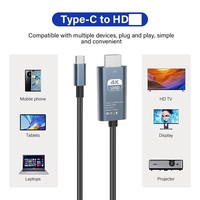 4K 60Hz tipo C HDTV Adaptador convertidor USB C a HDTV macho Cable de vídeo para Macbook laptop Tablet