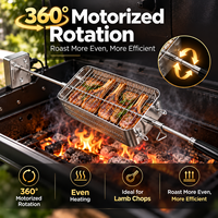 Panier de rôtissage en acier inoxydable pour barbecue à gaz, cage rotative pour agneau, poulet, côtes, accessoires de barbecue extérieur, OEM disponible