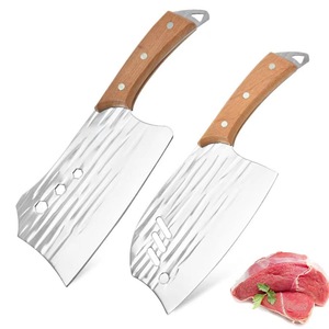 Forged Cleaver Knife Set 8-9.9 In Carbon Steel Hand Forged Kitchen Chopping Slicing Knife For Meat Prep - Product Image 1