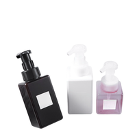 Flacon de savon liquide pour les mains en PET de 450 ml, carré, ambre, blanc, rose, vert, transparent, bleu. Bouteilles à pompe en mousse vides pour shampooing.