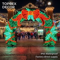 Arche de Noël géante à LED pour l'extérieur, motif lumineux imperméable IP65 pour parcs à thème, centres commerciaux et décoration de place publique