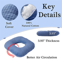Coussin de siège en forme de donut pour soulager les douleurs du coccyx, orthopédique, pour hémorroïdes, post-partum, grossesse, escarres, tricoté