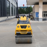 Compacteur routier vibrant à double tambour de 1,5 tonne pour asphalte, mini-compacteur routier autoporté, en promotion