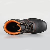 Bottes de travail en cuir véritable, chaussures de sécurité industrielles avec bout en acier, semelle extérieure en pu, bottes résistantes L78