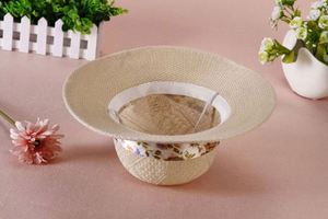 Female Seaside Sunshade Summer Wholesale Wide Brim Knitted Raffia <b>Straw</b> Bucket <b>Hats</b> - Product Image 6