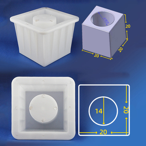 Stampo per mattoni in calcestruzzo di cemento di plastica leggera di alta qualità stampo per blocchi ad incastro cavo - Product Image 3